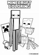 Minecraft Coloring Printable Pages Mob Colouring Print Kids Sheets Characters Enderman Game sketch template