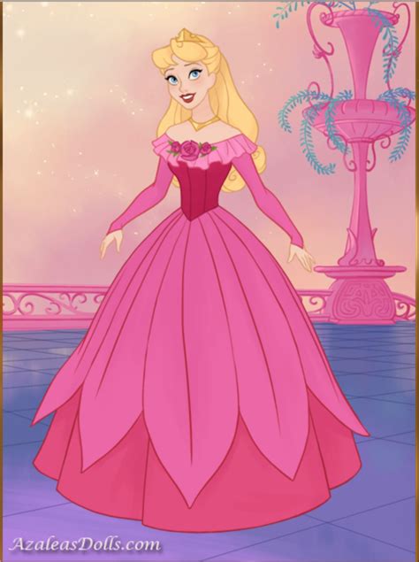 Princess Aurora In Her New And Beautiful Dress In Pink From Fairytale