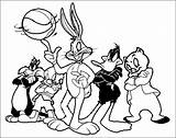 Coloring Looney Tunes Pages Sylvester Printable Cartoon sketch template