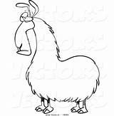 Llama Outlined Toonaday sketch template
