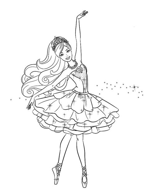 barbie ballerina coloring page  file include svg png eps dxf