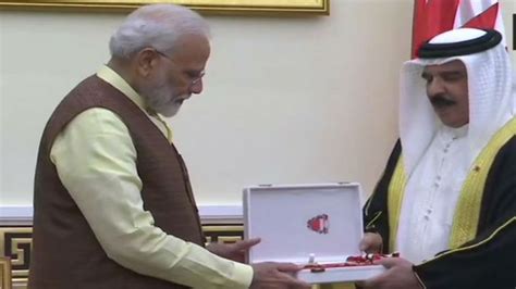 pm modi conferred the king hamad order of renaissance by