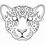 Leopard Leopardo Printable Máscara Coloriages Supercoloring Gratuits Leopards sketch template