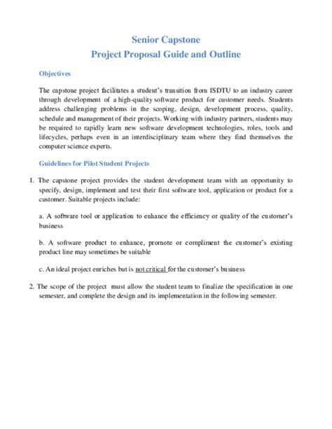 senior capstone project proposal guide  outline nhan nguyen