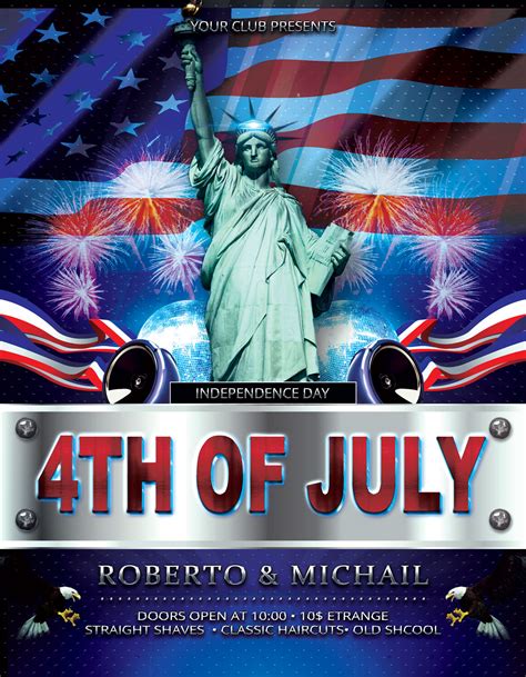 july independence day flyer poster