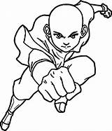 Avatar Coloring Aang Punch Pages Cartoon Wecoloringpage Sheets Printable Choose Board sketch template