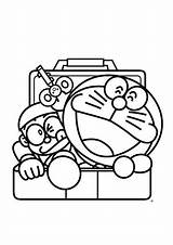 Doraemon Coloring Locker Pages Nobita Comes Printable Getdrawings Getcolorings Print Drawing Movie sketch template