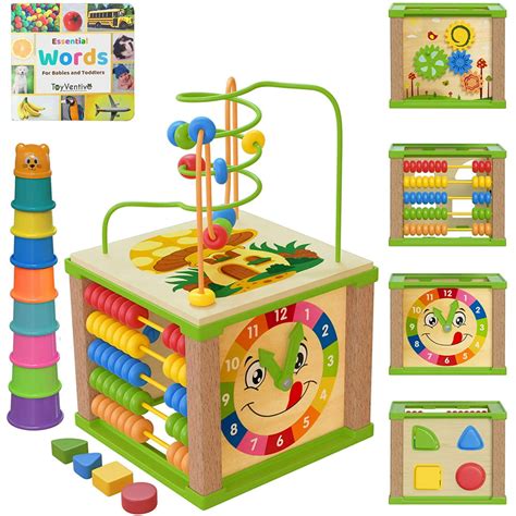 wooden kids baby activity cube girls gift set st birthday gifts