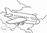 Airplane Einfach Flugzeug Fahrzeuge Malvorlagen Diy Wolken Tiere sketch template