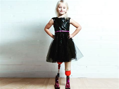 seven year old double amputee inspires social media with modelling career the independent