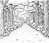 Forest Coloring Pages Trees Getcolorings Getdrawings sketch template