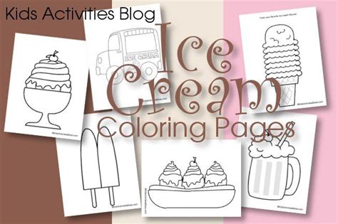 ice cream coloring pages  printable summer preschool preschool