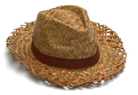 straw hat isolated stock image image  head american