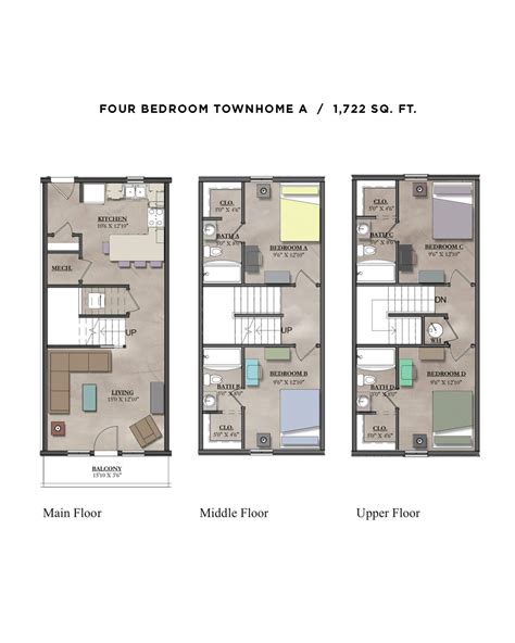 brba townhome     bed apartment  arrow townhomes flats