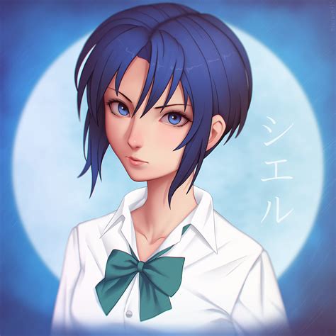 hintergrundbilder illustration anime mädchen blaue haare blaue