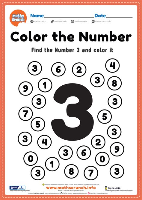number worksheet number  coloring  printable