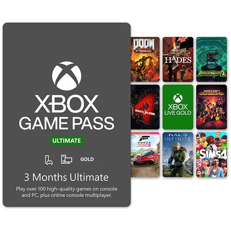 xbox game pass ultimate  months membership gift card code