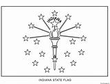 Coloring Flag Indiana State Pages Printable sketch template