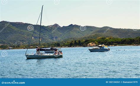 elba island hills ships sea boats  italy europe editorial photo image  landscape