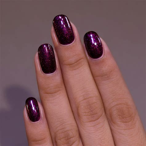 dakota blackened berry shimmer nail polish  ilnp