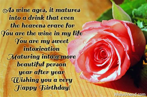 As Wine Ages It Matures Into Birthday Wish For Wife