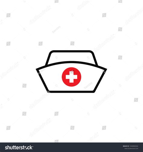 medical nurse hat outline icon clipart stock vector royalty