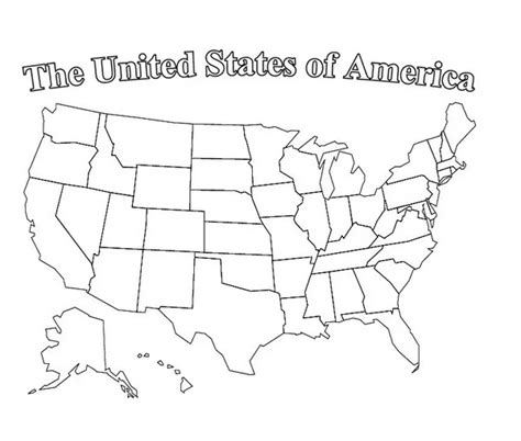 🎨🖌️ dibujo para colorear mapa de estados unidos 🌎 dibujos de paginas