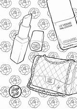 Chanel Stef Mademoiselle Maquillage Coloriages N5 Sketchite Colorier Adulte Seinographe Objets Masque sketch template