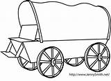 Wagon Covered Coloring Pages Clipart Line Kids Chuck sketch template