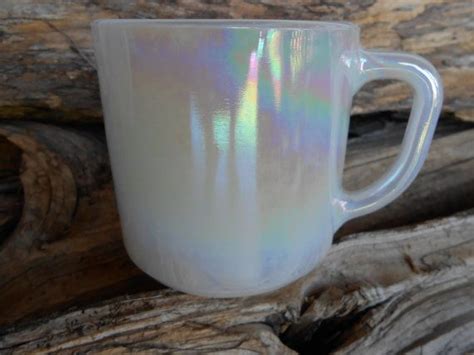 Federal Glass Iridescent Mug Or Cup Moonglow Etsy Mugs Moon Glow