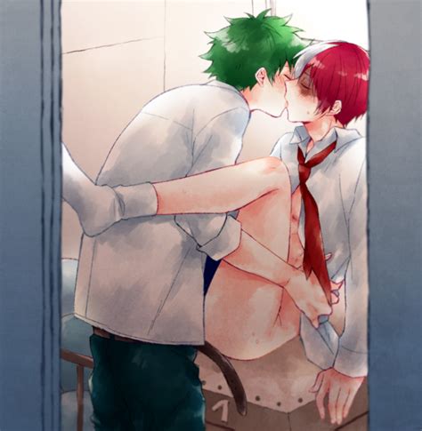 rule 34 anal anal sex blush gay green hair izuku midoriya my hero