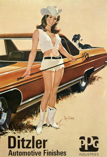 Ditzler Automotive Finishes Cow Girl Ppg Mad Men Art