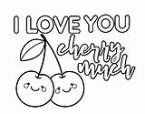 Much Cherry Coloring Coloringcrew sketch template
