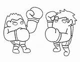 Luta Boxe Boxeo Boxing Combate Match Incontro Coloringcrew Colorier Acolore Coloritou sketch template
