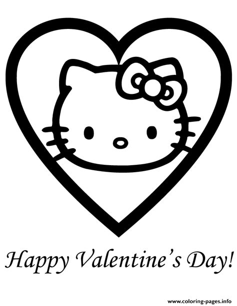kitty  valentines dayba coloring page printable