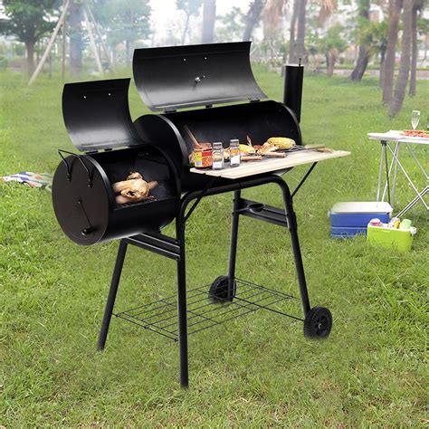 outdoor bbq grill barbecue pit patio cooker black walmartcom