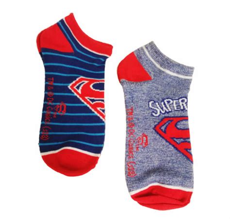 Hyp Comics Dc Superman Ankle Socks 2 Pack Sock Size 9 11 Ebay