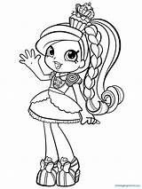 Coloring Shopkins Pages Shoppies Shopkin Dolls Girls Kids Shoppie Colouring Printable Print Ballerina Num Noms Pretty Color Sheets Getcolorings Fun sketch template