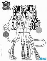 Monster High Coloring Pages Sisters Dolls Werecat Printable Color Print Kids Hellokids Para Purrsephone Meowlody Colorear Hermanas Sheets Monter Printables sketch template