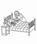 Bedtime Coloring Pages Kids Children Bed Time Print Kid Index Stay Colpages Folders sketch template