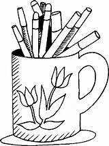 Coloring Pages Markers Marker Supplies School Color Printable Pad Mug Getcolorings Education Print Dot Getdrawings Comments Colorings sketch template