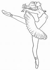 Ballerina Dancer Colorear Bailarinas Ballerino sketch template