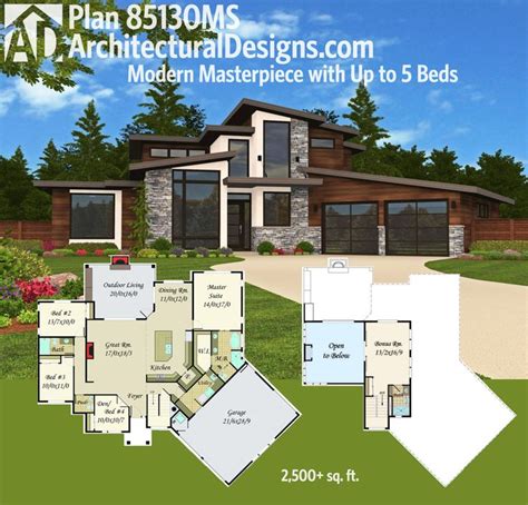 images  modern house plans  pinterest decks modern ranch  design