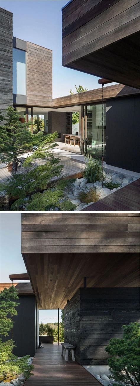 gorgeous modern courtyard  varying elevations  materials modernhome modern backyard