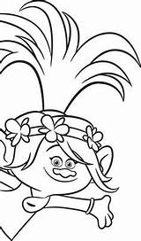 Trolls Coloring Poppy Pages Printable Princess Sheets Kids sketch template
