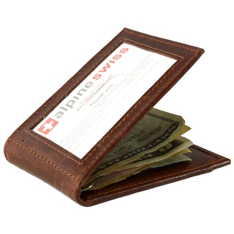 mens leather front pocket wallet  money clip semashowcom
