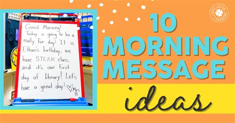 morning message ideas lucky  learners