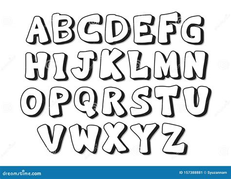alphabet vector art color signs letters design stock vector