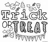 Treat Coloring Halloween Trick Pages Printable Hinson Heather Print sketch template