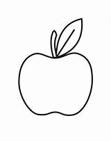 Apple Coloring Pages Apples Print Book Template Big Designlooter Fruits Vegetables Drawings sketch template